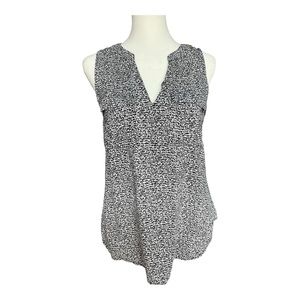 Willi Smith BLACK/WHITE POLKA DOT SLEEVELESS Top. Womens Size M